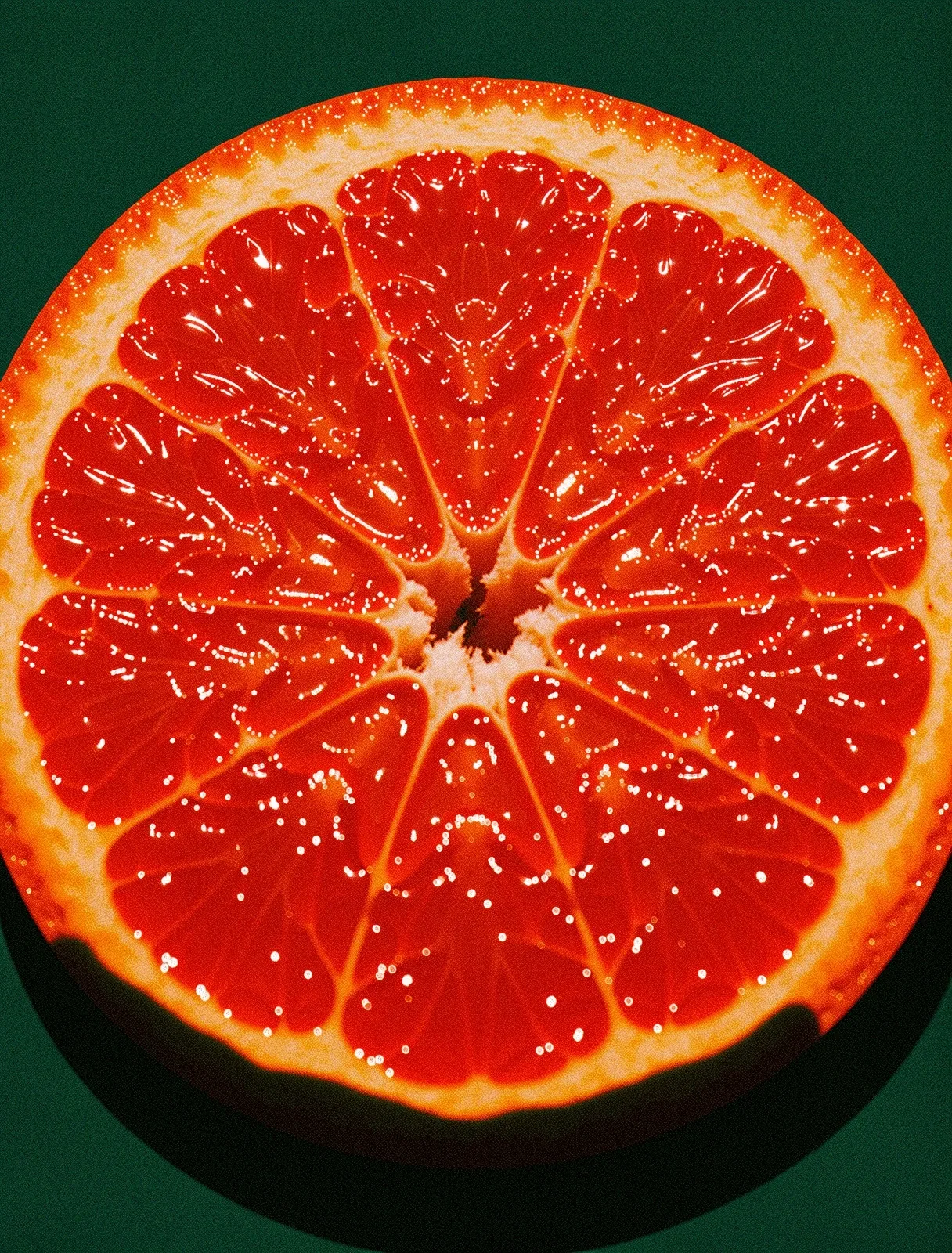 Macrophotography of fresh citrus